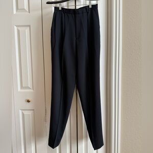 Vintage Classiques Entier black wool lined pants